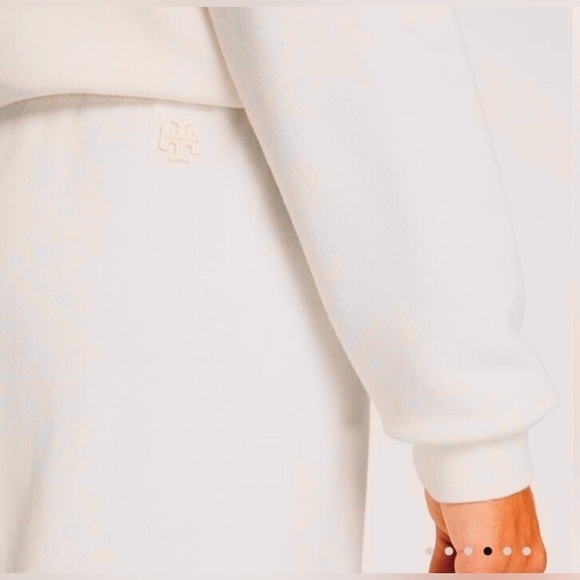 NWT Tory Burch Relaxed Heavy French Terry Crew and Jogger Set - Picture 3 of 13